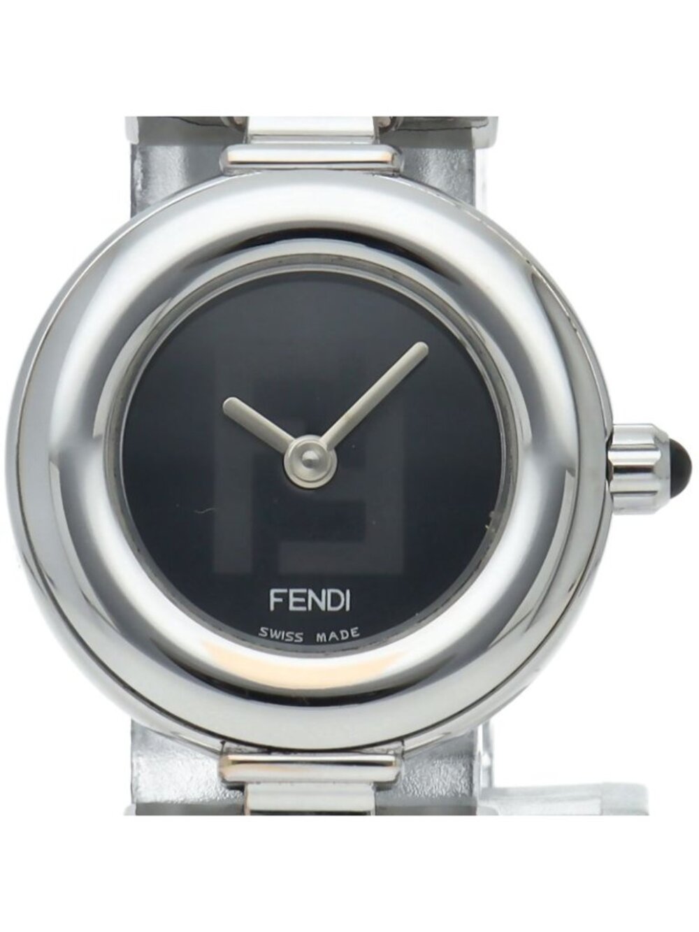 Fendi Watch SS Leather Black